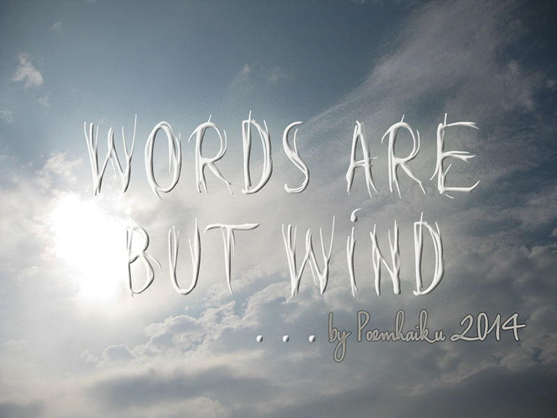 Words are but wind Font