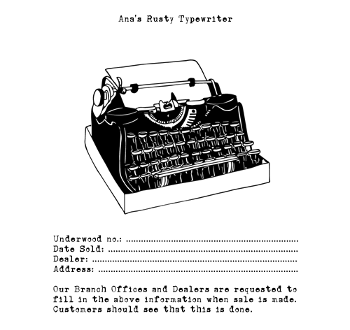 Ana's Rusty Typewriter Font