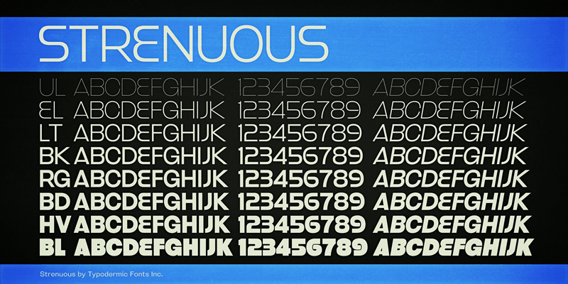 Strenuous Font