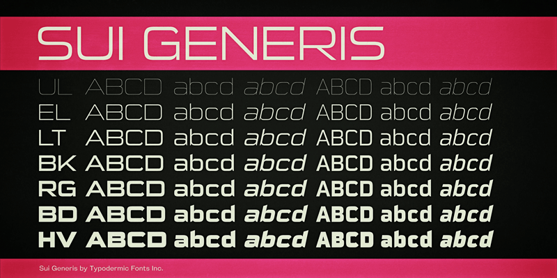 Sui Generis Font