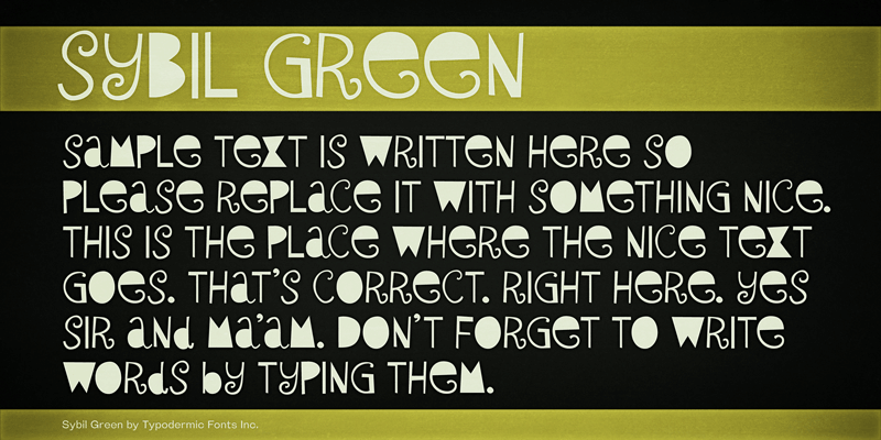 Sybil Green Font