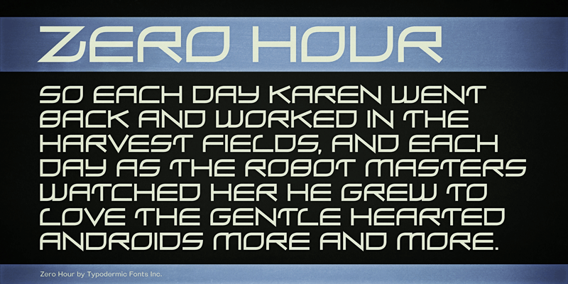 Zero Hour Font