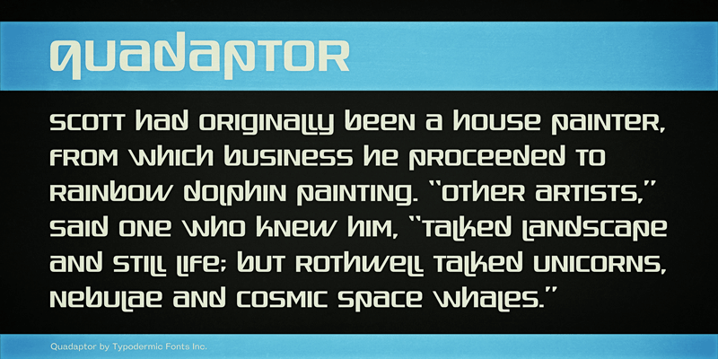 Quadaptor Font