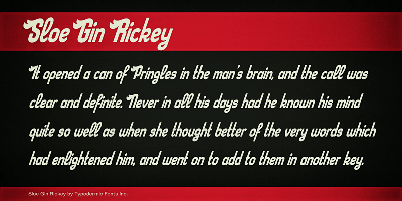 Sloe Gin Rickey Font