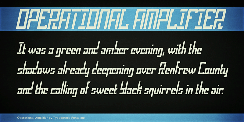 Operational Amplifier Font