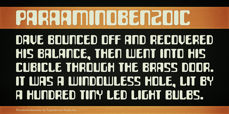 ParaAminobenzoic Font
