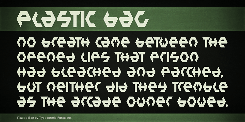 Plastic Bag Font