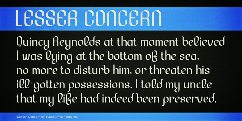 Lesser Concern Font