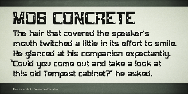 Mob Concrete Font