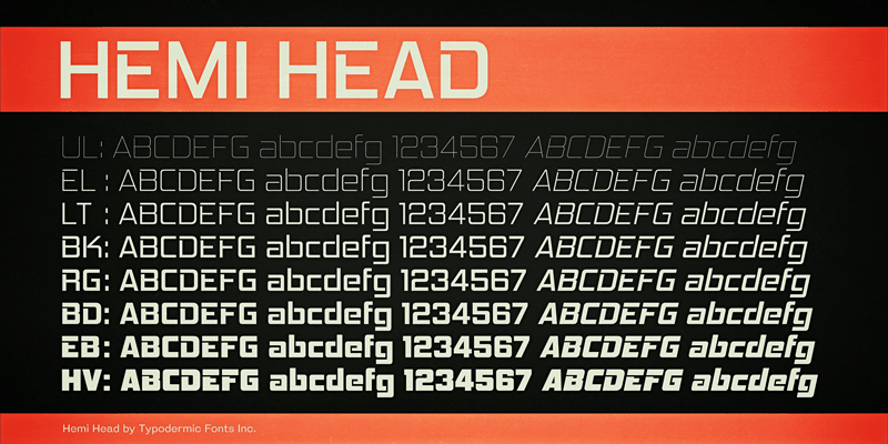 Hemi Head Font