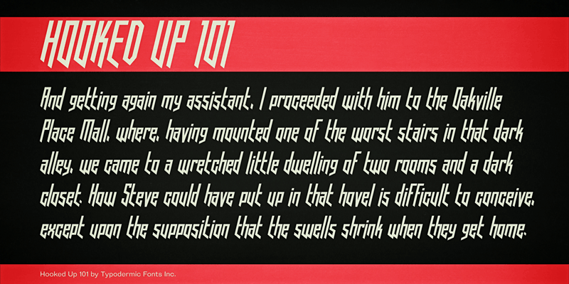 Hooked Up 101 Font