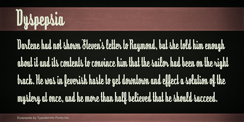 Dyspepsia Font