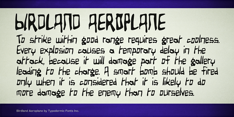 Birdland Aeroplane Font