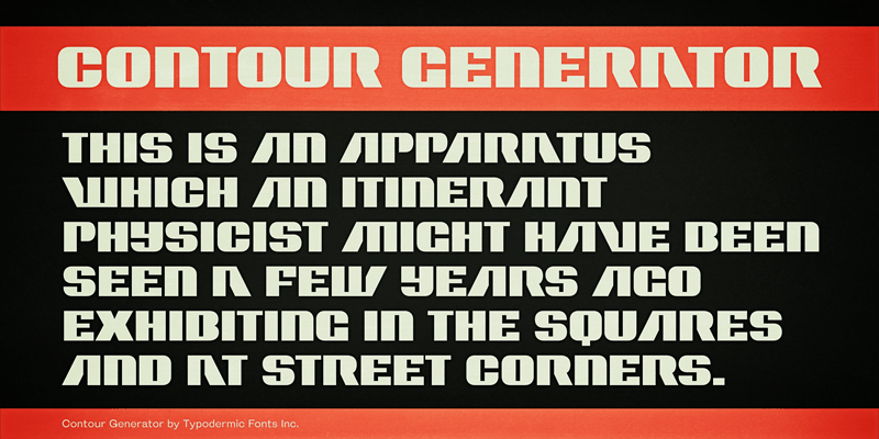 Contour Generator Font