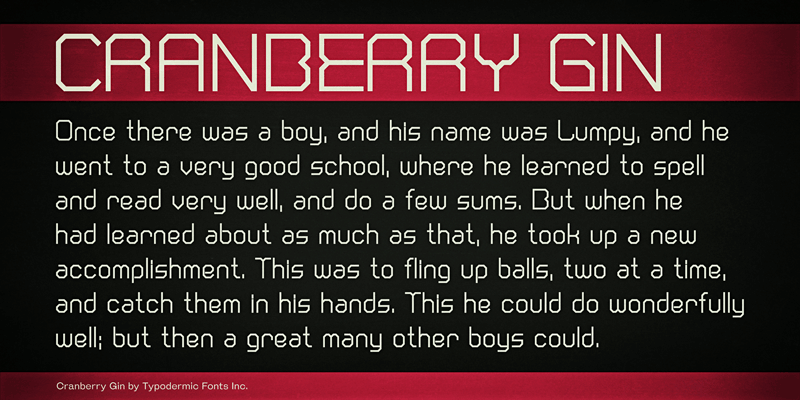Cranberry Gin Font