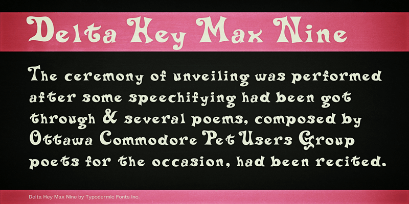 Delta Hey Max Nine Font