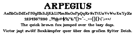 Arpegius Font