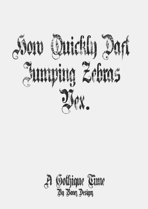 A Gothique Time Font