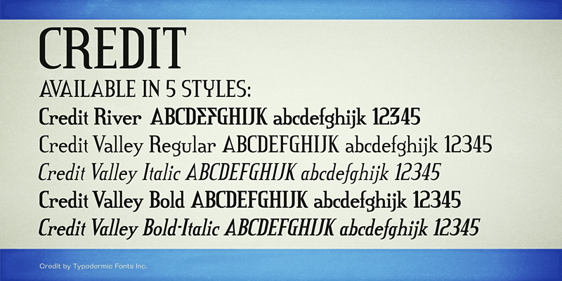 Credit Valley Font