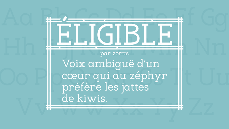 Eligible Font
