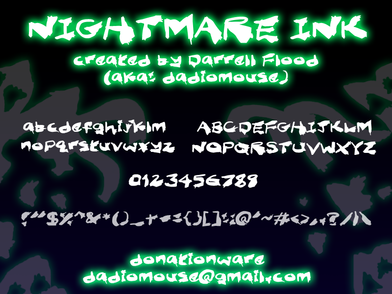 Nightmare Ink Font