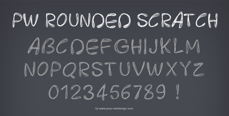 PW Rounded Scratch Font
