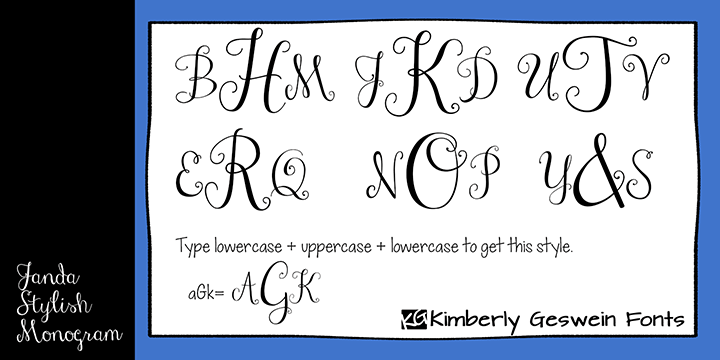 Janda Stylish Monogram Font