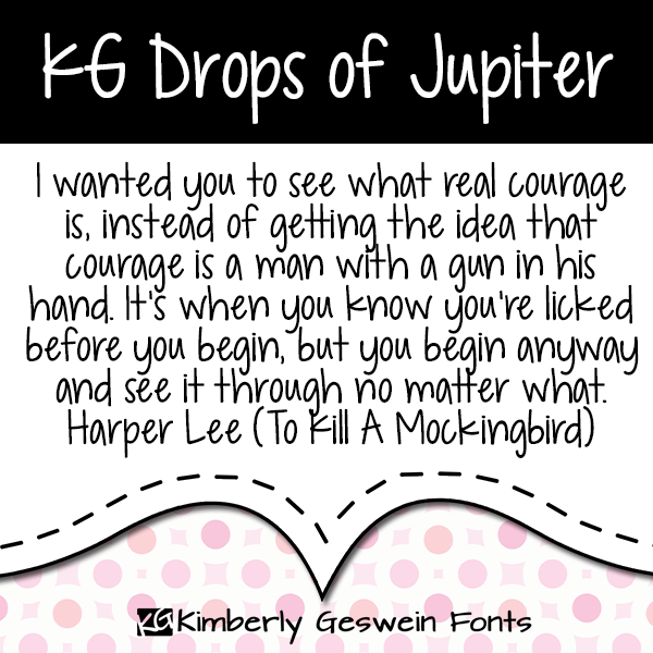 KG Drops of Jupiter Font