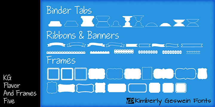 KG Flavor and Frames Five Font