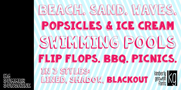 KG Summer Sunshine Font