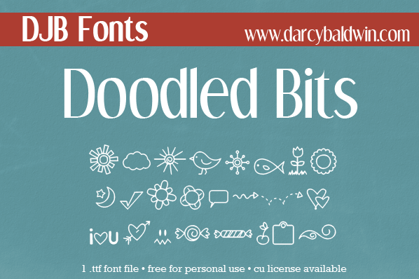 DJB Doodled Bits Font