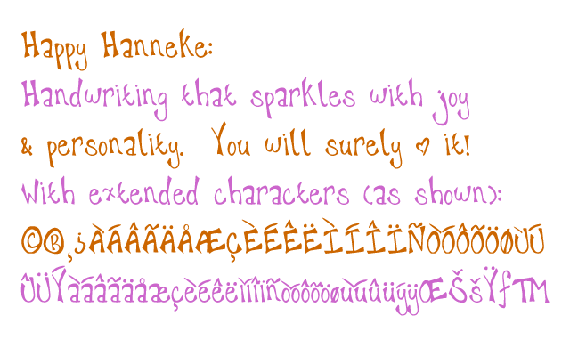 Happy Hanneke Font