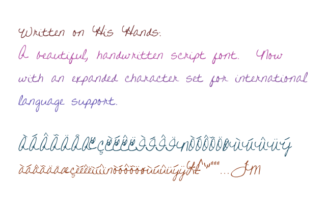 Written on His Hands Font