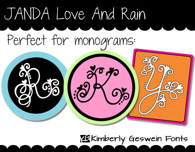 Janda Love And Rain Font