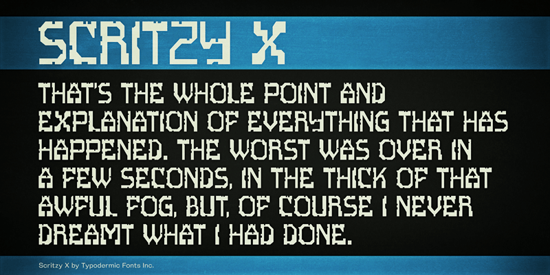 Scritzy X Font