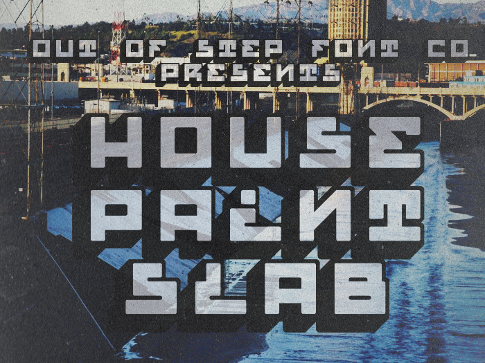 House Paint Slab Font