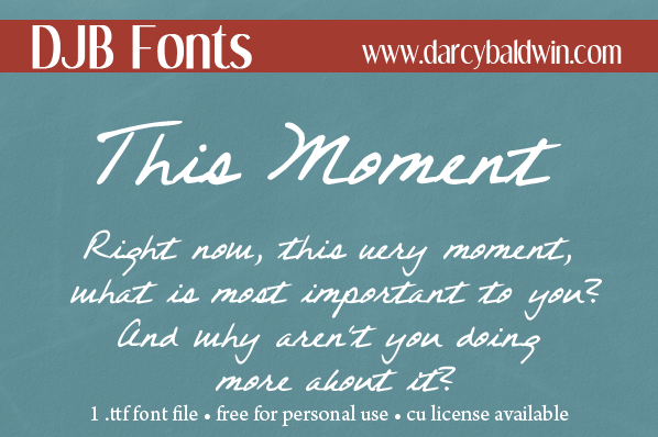 DJB This Moment Font
