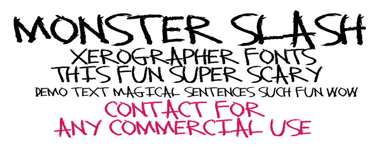 Monster Slash Font
