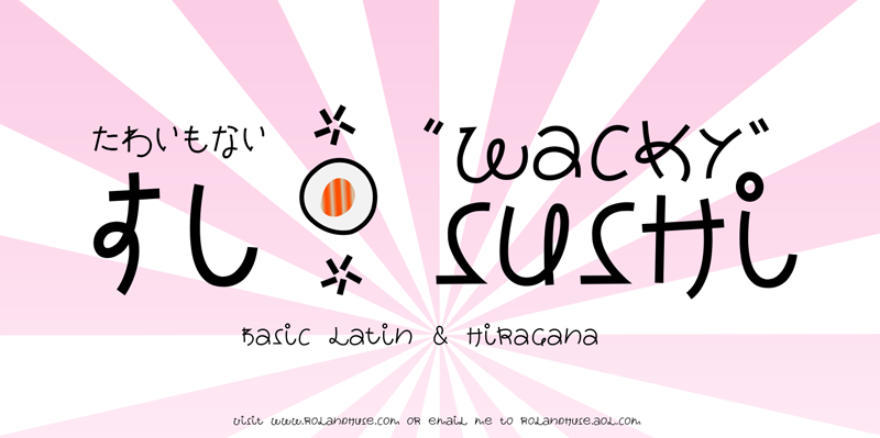 Wacky Sushi Font