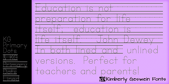 KG Primary Dots Font