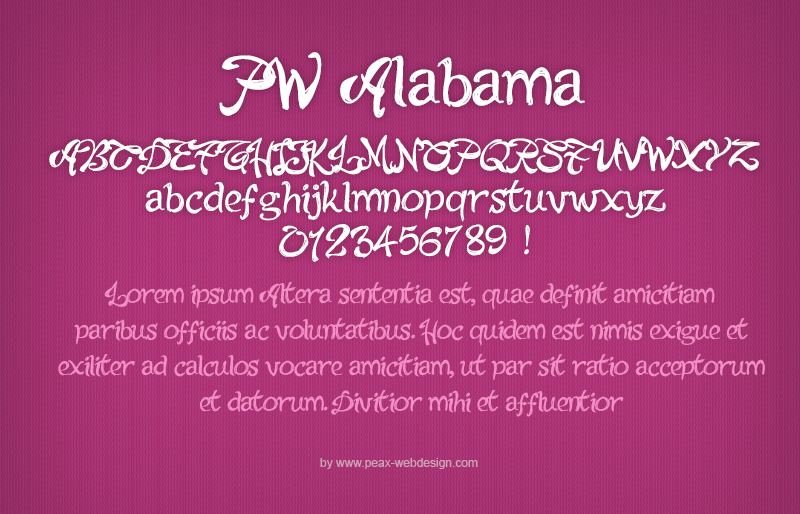 PW Alabama Font