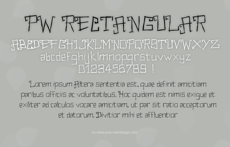 PW Rectangular Font