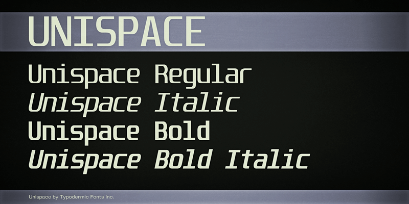 Unispace Font