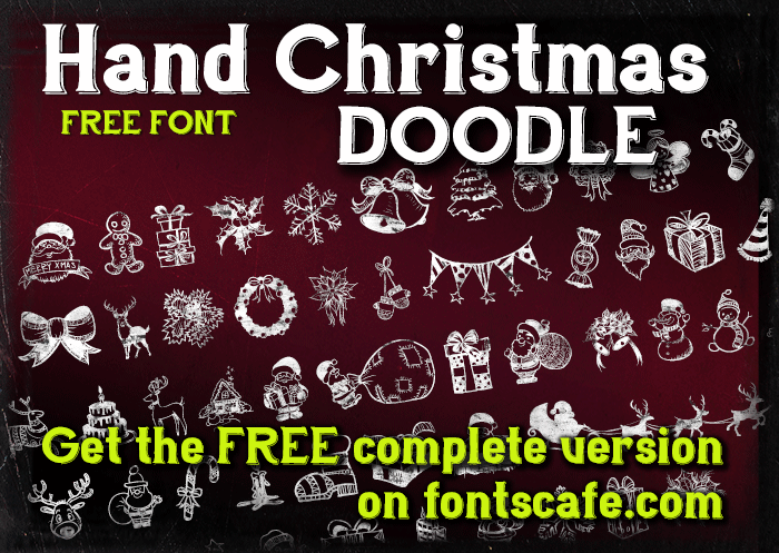 Hand Christmas Doodle Font