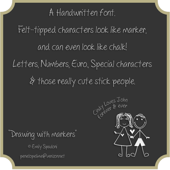 Drawing with markers Font