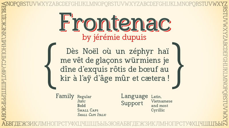 Frontenac Font