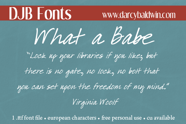 DJB What a Babe Font