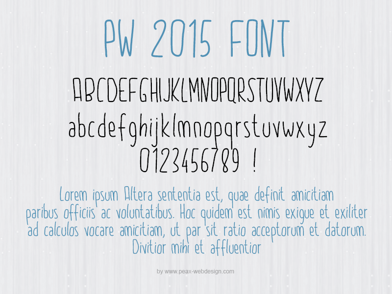 PW 2015 Font