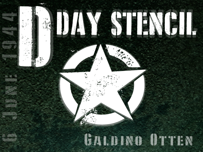 D Day Stencil Font