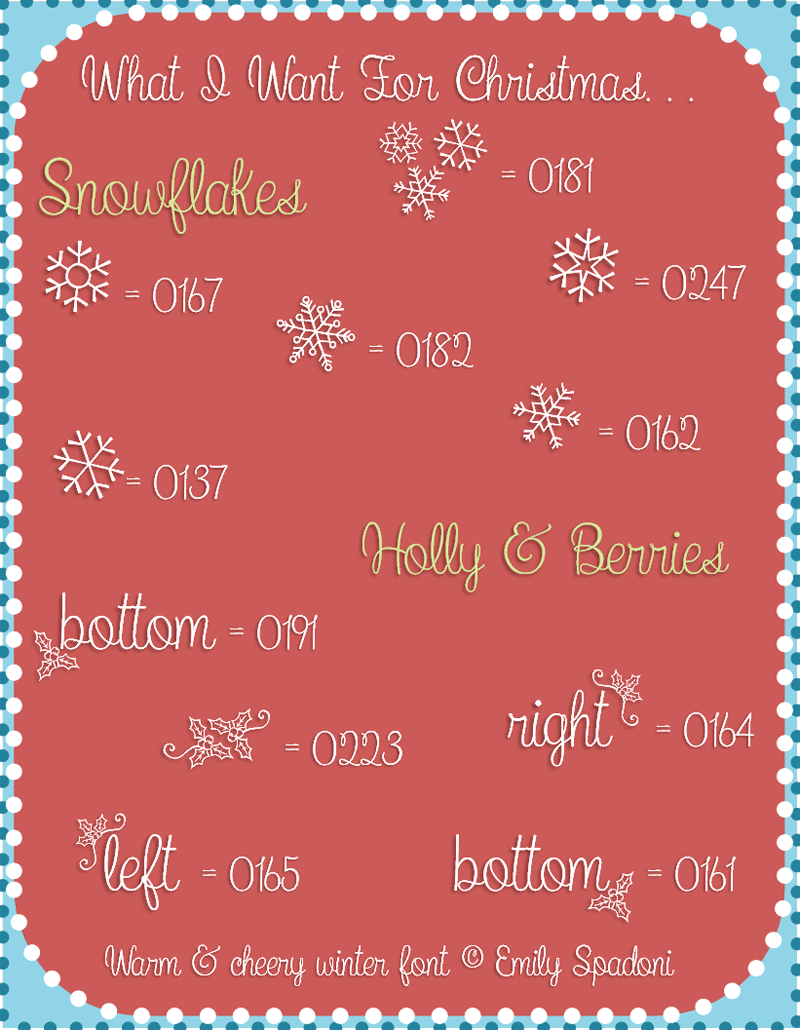 What I Want For Christmas Font